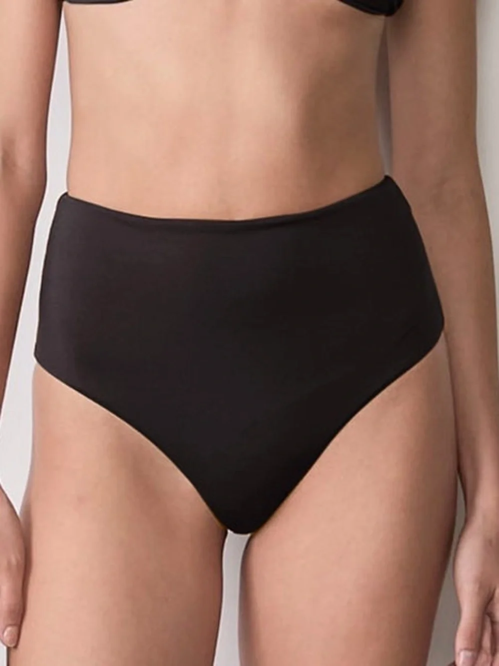 Anemos bathing suit dark brown bikini high-waist bikini bottom size medium